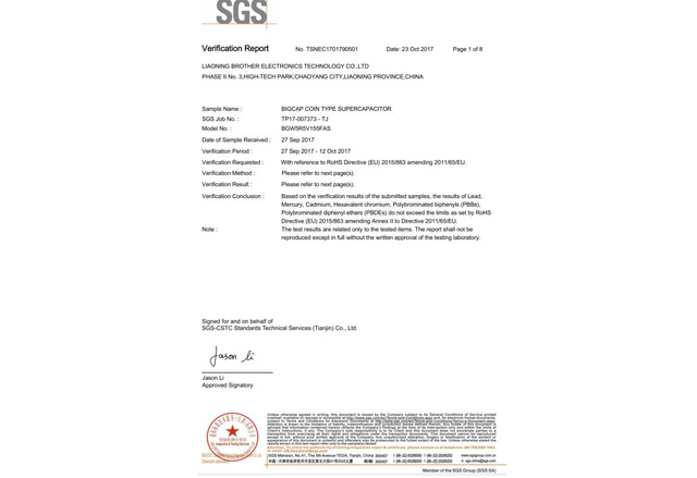 SGS Certification-Button Type